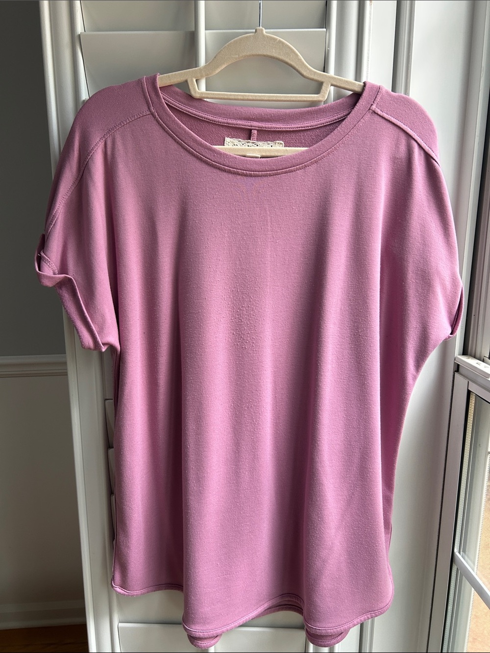 Cupio Mauve Pink Relaxed Short Sleeve Tee
